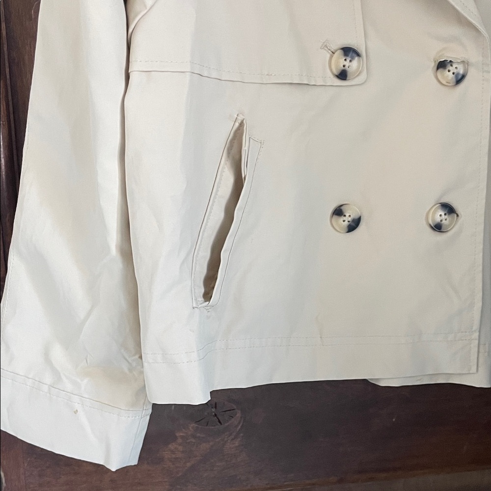 Zara Women's Tan Double-Breasted Trench Coat - Picture 2 of 10